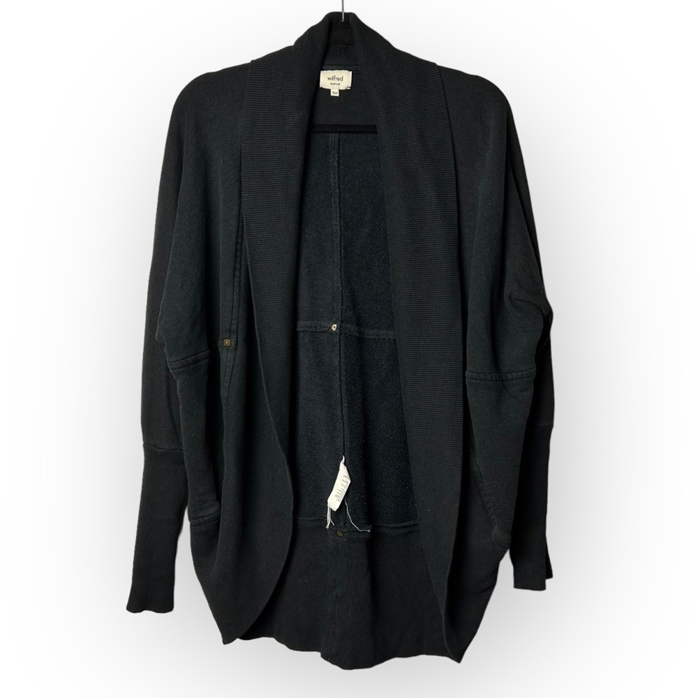 Aritzia Wilfred Diderot Cardigan Sweater  in Faded Black
